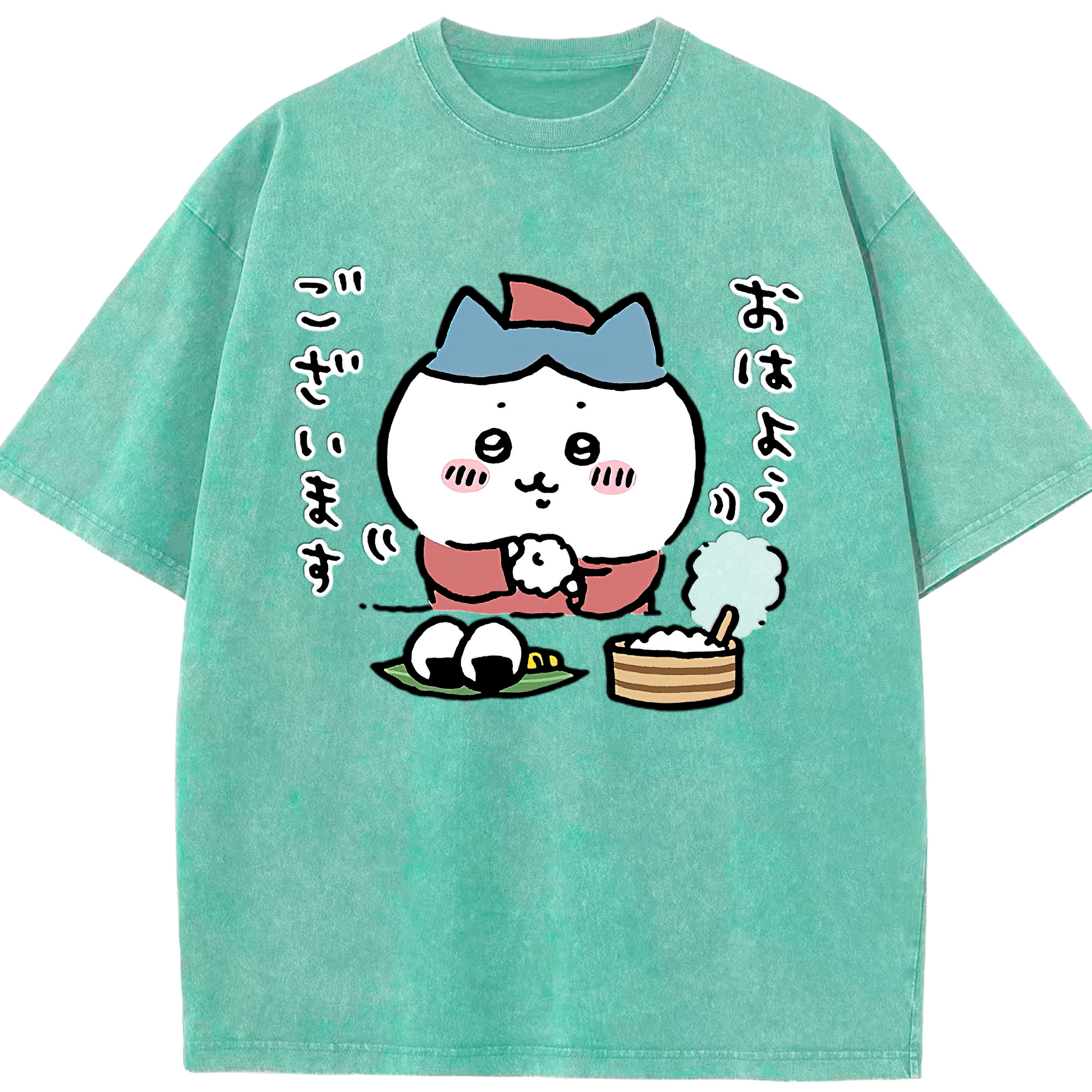 （画像用） ちいかわ ハチワレ Chii-kawa hachiware 綿100% ヴィンテージ風 半袖Tシャツ（フロントプリント）
